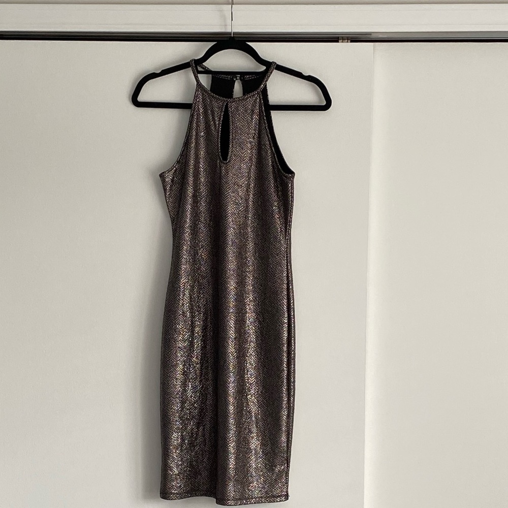 One ❤️ Clothing silver and black Dress